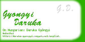 gyongyi daruka business card