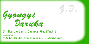 gyongyi daruka business card